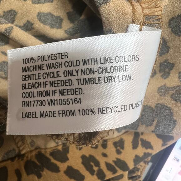 A New Day Cheetah Print Women's High Waisted Shorts w/ Tie Size XXL Pockets - Picture 8 of 12